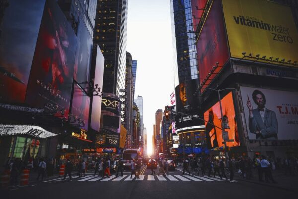 Manhattanhenge on Times Square