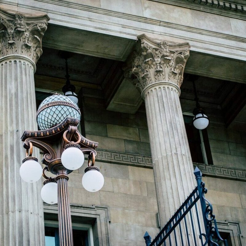 grey concrete building