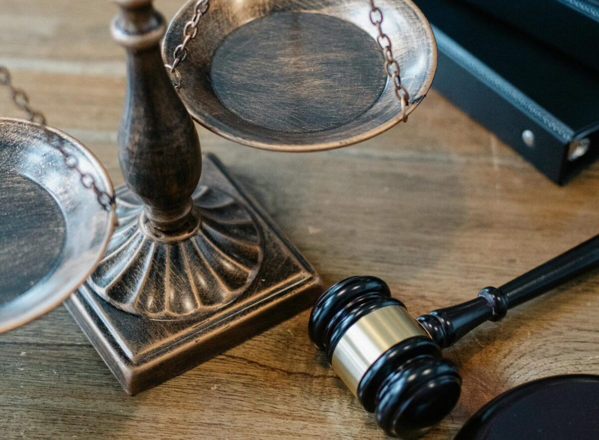 Scales of justice and gavel.