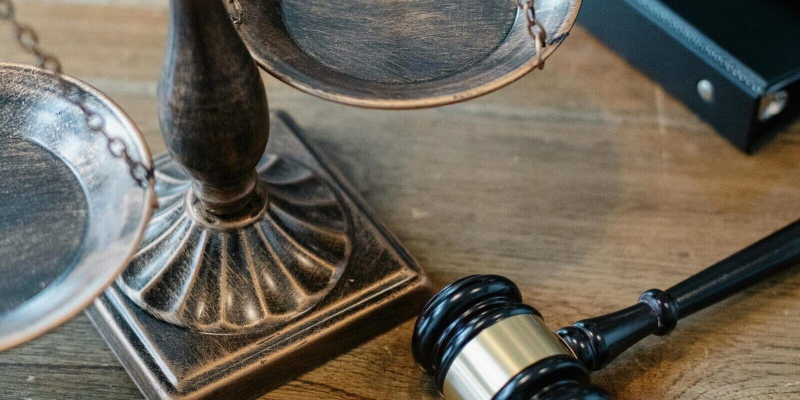 Scales of justice and gavel.