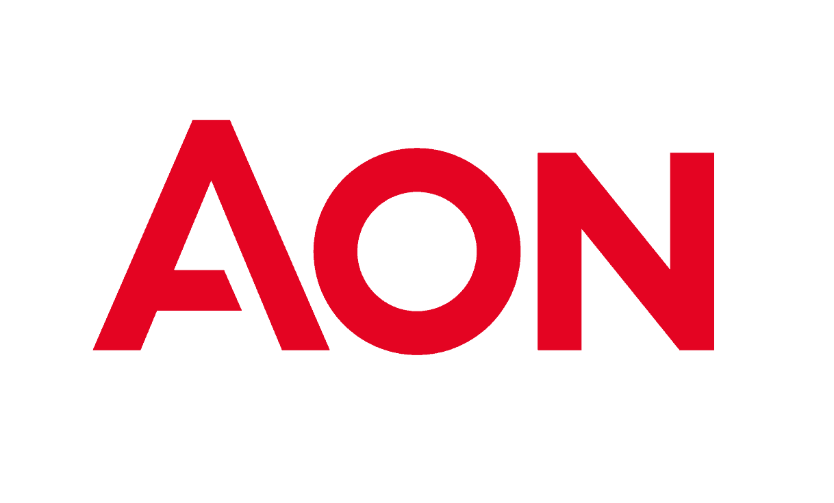Aon Company Logo in red text