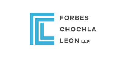 Forbes, Chochla, and Leon LLP company logo in blue and black